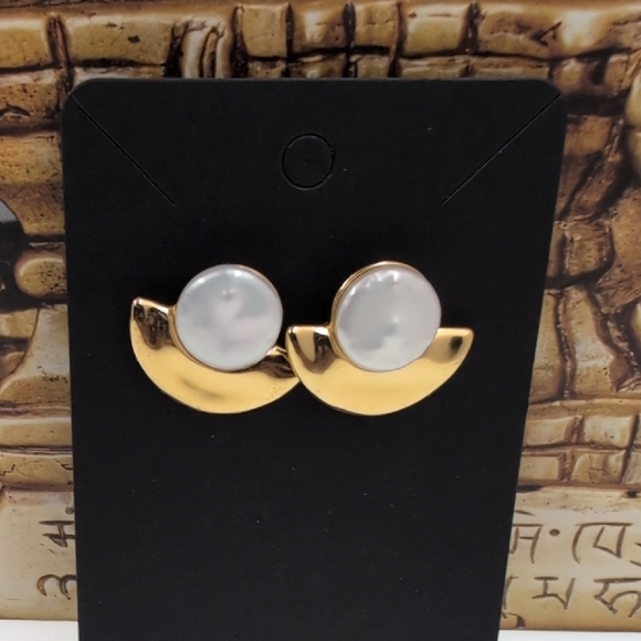 J. Crew Gold and Silver Geometric Earrings - Picture 5 of 5